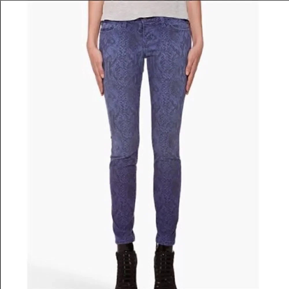 Current Elliott purple snake print Jeans Size 25